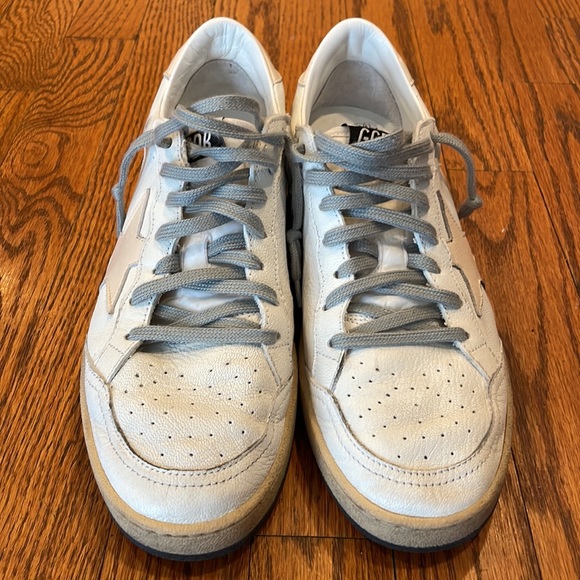 Golden Goose Ballstars white with light pink star sz 39 - Picture 6 of 13